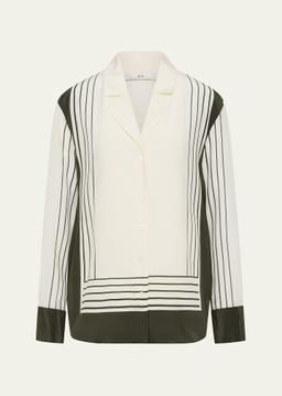 Leilana Silk Button-Front Shirt