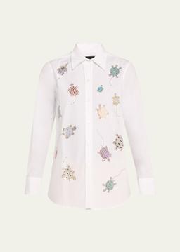 Turtle Time Embellished New Classic Shirt