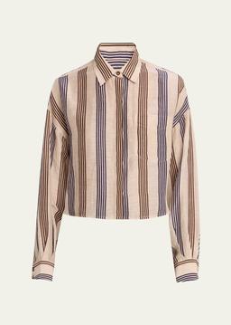 Beatrice Cropped Linen Shirt