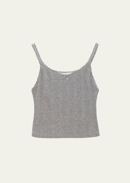 Pointelle Knit Bow Tank Top