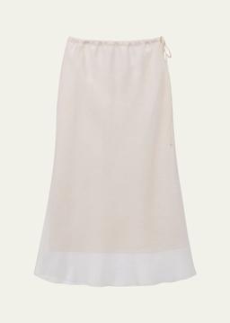 Layered Midi Slip Skirt