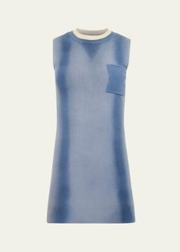 Layered Merino Wool Mini Shift Dress