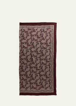 Paisley Silk Charmeuse Scarf