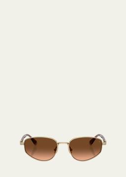 Titanium Oval Sunglasses