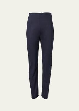 Mid-Rise Slim-Leg Ankle Pants