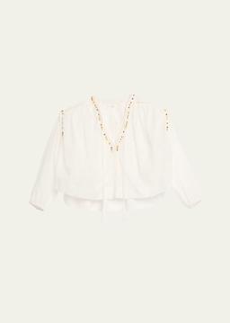 Jodie Beaded Long-Sleeve Top