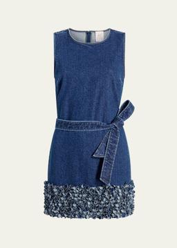Mindie Denim Petal Mini Dress