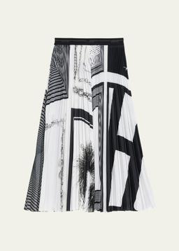 Pleated Midi Skirt