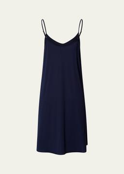 Silk-Trim Cotton Chemise