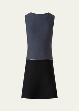 Colorblock Milano Knit Sleeveless Mini Dress