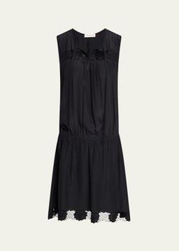 Irma Embroidered Drop-Waist Dress