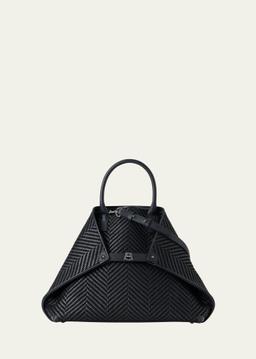 AI Medium Chevron Leather Tote Bag