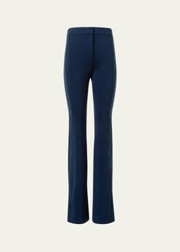 Faris Side-Stripe Techno Neoprene Bootcut Pants