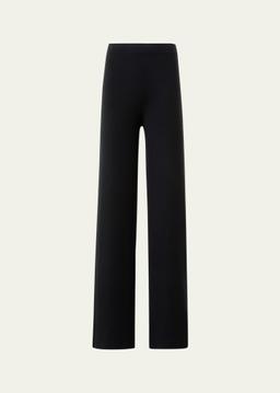 Cashmere Milano Knit Bootcut-Leg Pants