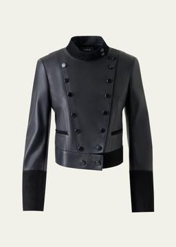 Dean Nappa Leather Jacket with Suede Trim