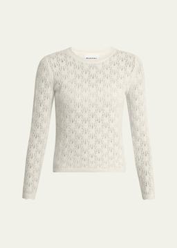 Obeline Pointelle Crewneck Sweater