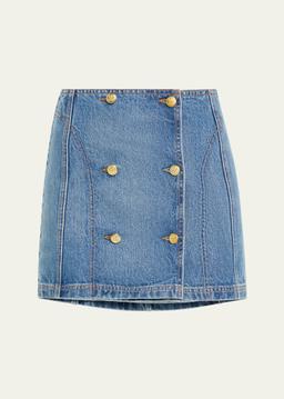 The Clara Denim Mini Skirt