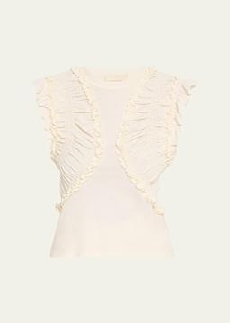 Val Sleeveless Ruffled Top