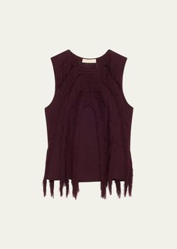Bonnie Sleeveless Fringe Knit Top