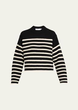 Nia Stripe Bobble Bouclé Sweater
