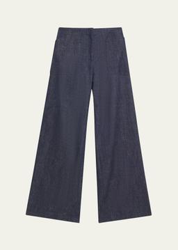 Eda Wide-Leg Denim Pants