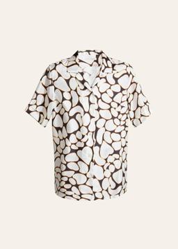 Clive Printed Button Down Silk Shirt