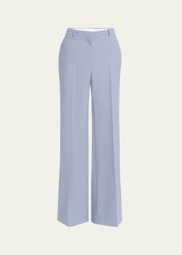 Flared Suiting Wool Trousers