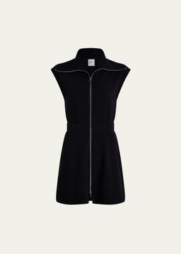 Rebecca Zip-Front Mini Dress