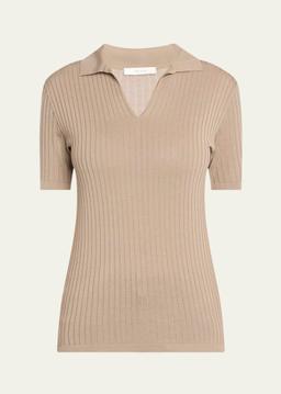 Kaiomi Ribbed Short-Sleeve Top