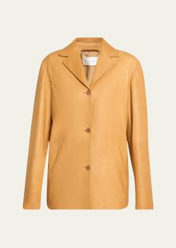 Fabian Single-Breasted Leather Jacket