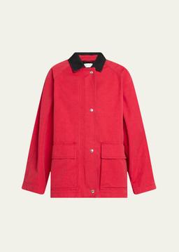 Elodianna Long-Sleeve Cotton Utility Jacket