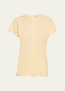 Slouch Waist Short-Sleeve Top