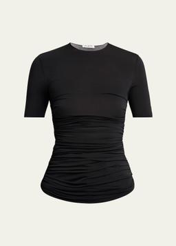Ruched Short-Sleeve Top
