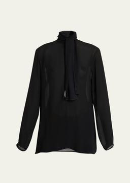 Georgette Scarf Blouse