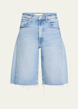 The Half-Pipe Bermuda Fray Denim Shorts