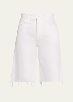 The Maven Bermuda Fray Denim Shorts