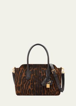 Alexander Medium Top-Handle Bag in Ocelot Suede