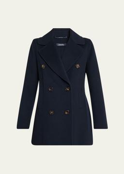Caban Double-Breasted Wool Coat