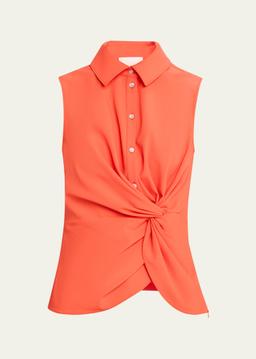 Dani Button-Front Twist Top