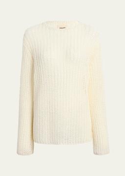 Elowen Cotton Open-Knit Sweater