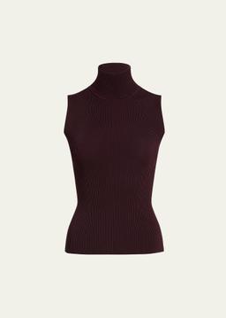 Benita Turtleneck Rib Tank Top