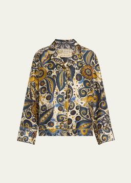 Alvarez Nogal Silk Pajama Shirt