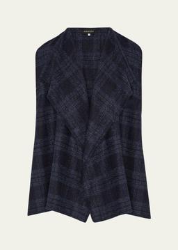 A-Line Drape Front Waistcoat (Mid Plus Length)