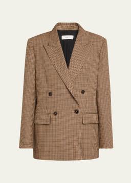 Calla Check Double-Breasted Jacket