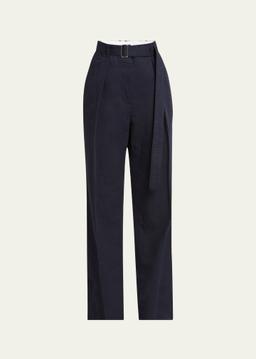 Vera Pleated Cotton Linen Suiting Pants