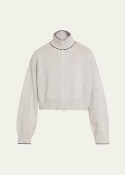 Cashmere Zip Crop Jacket
