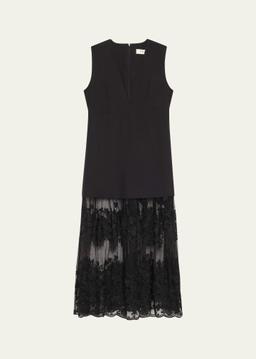 Arielle Lace V-Neck Midi Dress