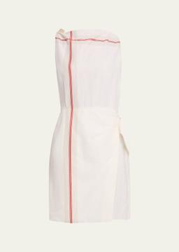 Stripe Handkerchief Wrap Dress