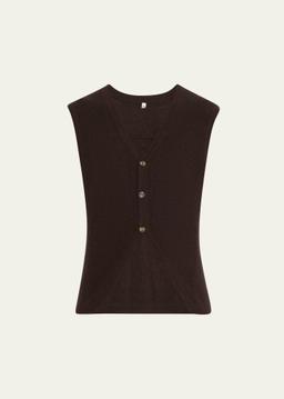 Cashmere Ribbed Vest