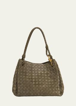 Large Parachute Suede Shoulder Bag